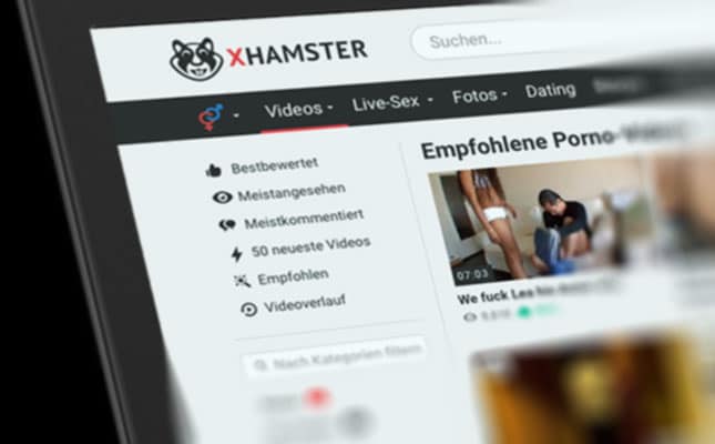 Pornoseiten wie xHamster sind in Deutschland sehr beliebt