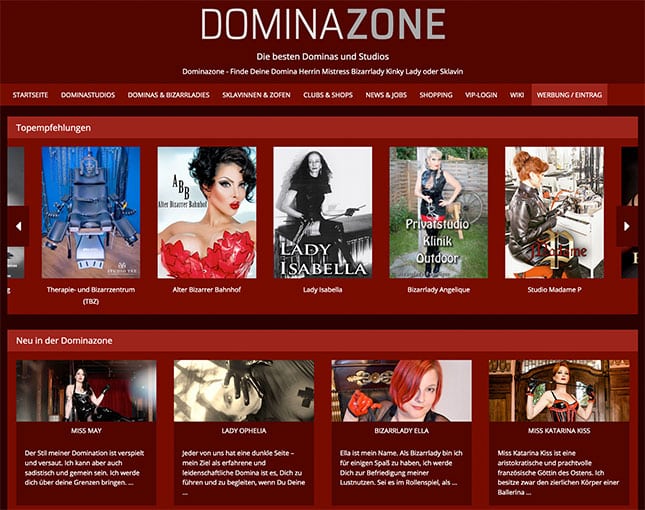 DominaZone.de Seite