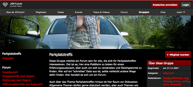 Parkplatzsex-Forum auf Joyclub.de