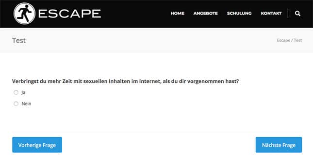 Escape Pornosucht Test