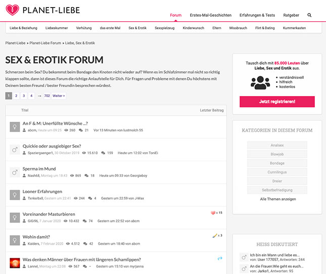 Planet-Liebe. de Sex-Forum