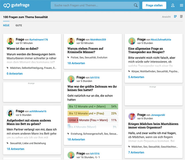 guteFrage.net Sexualität-Foren