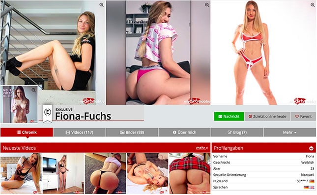 Fiona Fuchs auf mydirtyhobby