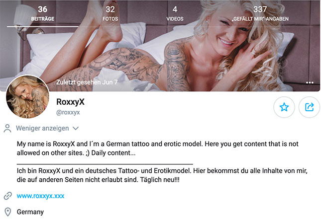 RoxxyX auf OnlyFans