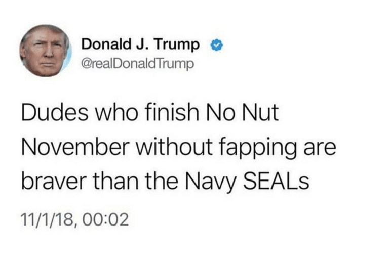 Not Nut November Meme Trump