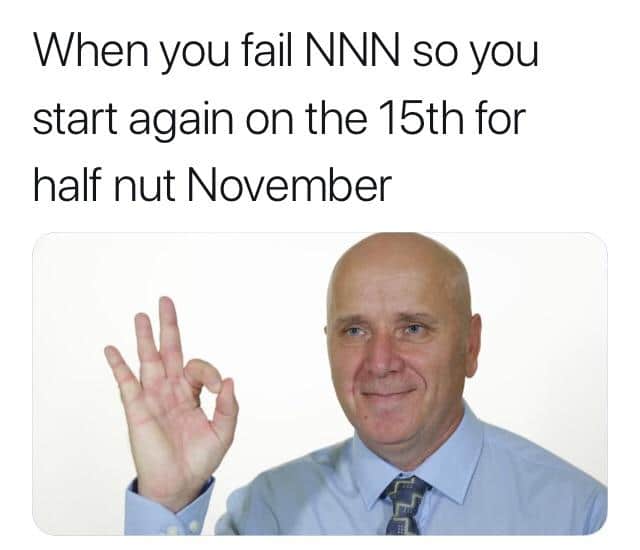 Not Nut November Meme