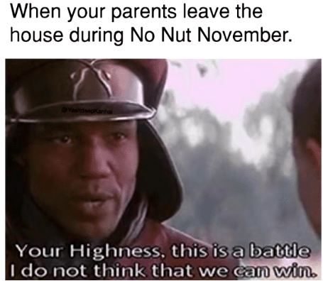 Not Nut November Meme