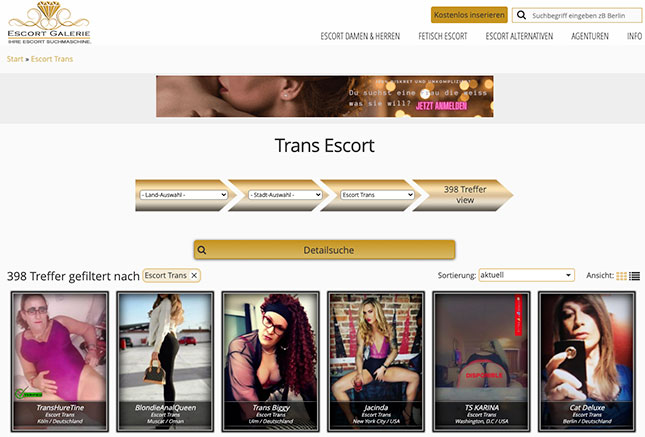 Tranny-Escort auf escort-galerie.de