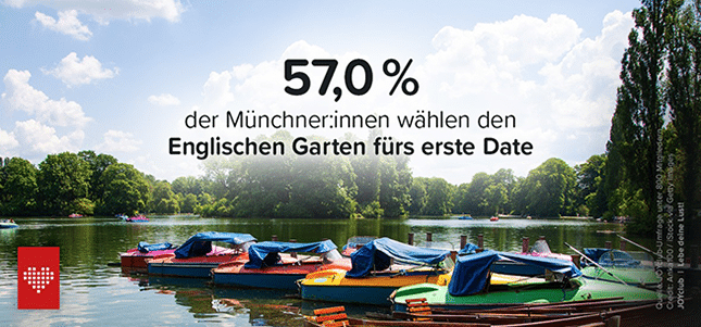 Münchner wählen Englischen Garten für erstes Date