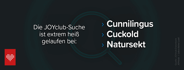 Grafik beliebteste Suchen Joyclub Jahresrückblick 2022