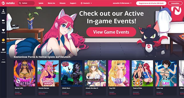 Nutaku eine der besten Seiten für Apps für erotische Hentai Videospiele