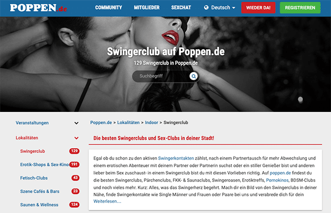 Swinger Club auf poppen.de