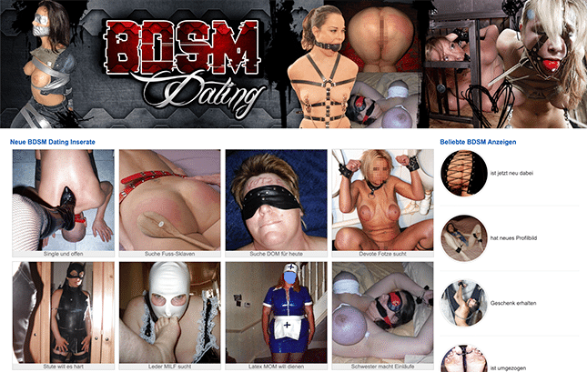 bdsmdating24.com Portal mit vielfältigen Femdom Anzeigen