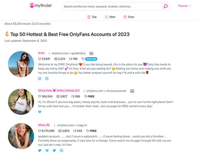 Besten Onlyfans Accounts 2023